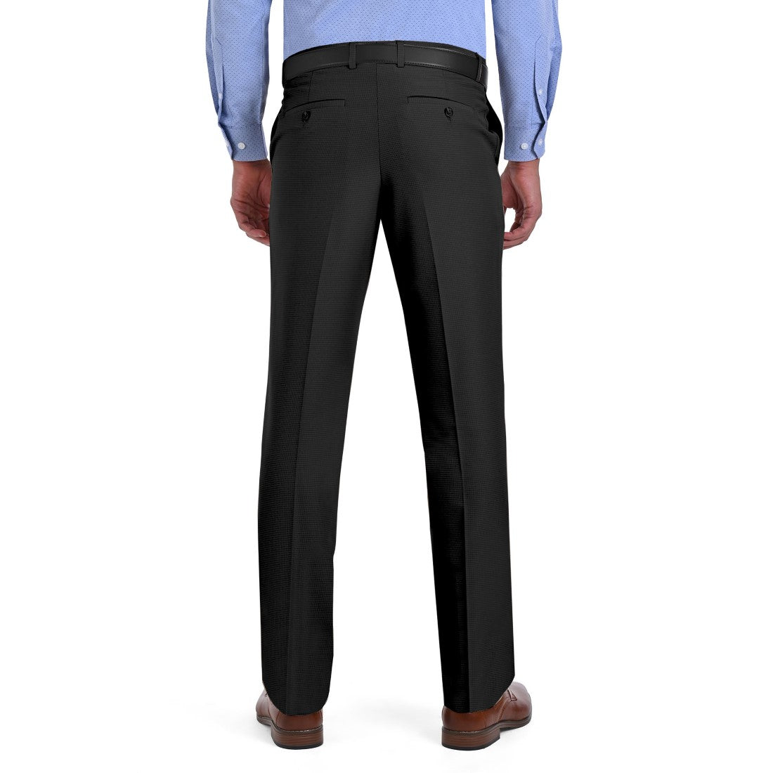 Pantalon de Vestir Yale 2337  Regular Sin Pinzas Cintura Ajustable Negro