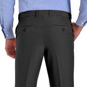 Pantalon de Vestir Yale 2337  Regular Sin Pinzas Cintura Ajustable Negro