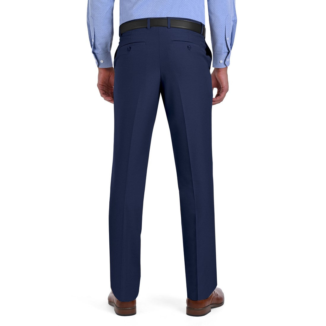 Pantalon de Vestir Yale 2337  Regular Sin Pinzas Cintura Ajustable Azul Marino