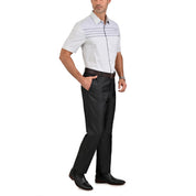 Pantalon de Vestir Yale 3814  Regular Sin Pinzas Cintura Ajustable Negro