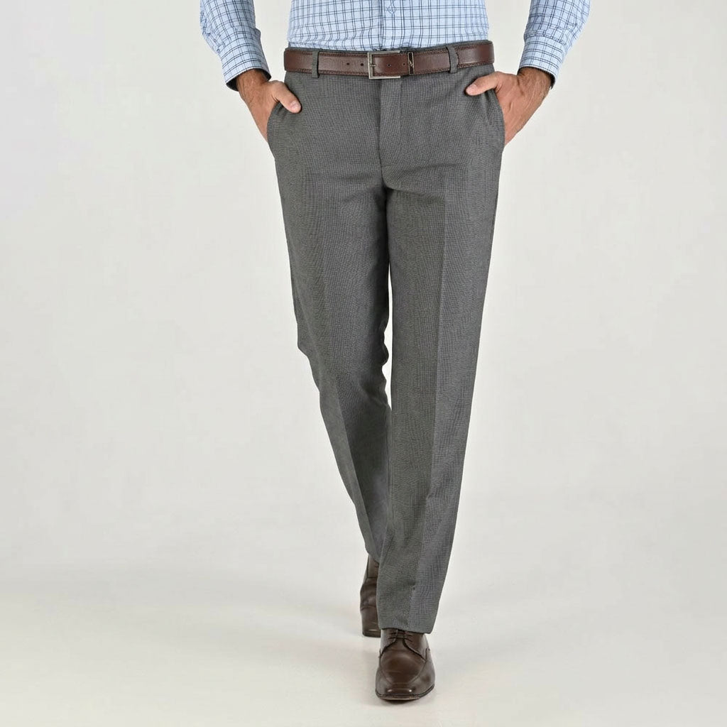 Pantalón de vestir Yale Cintura ajustable Regular Fit 7360 Gris