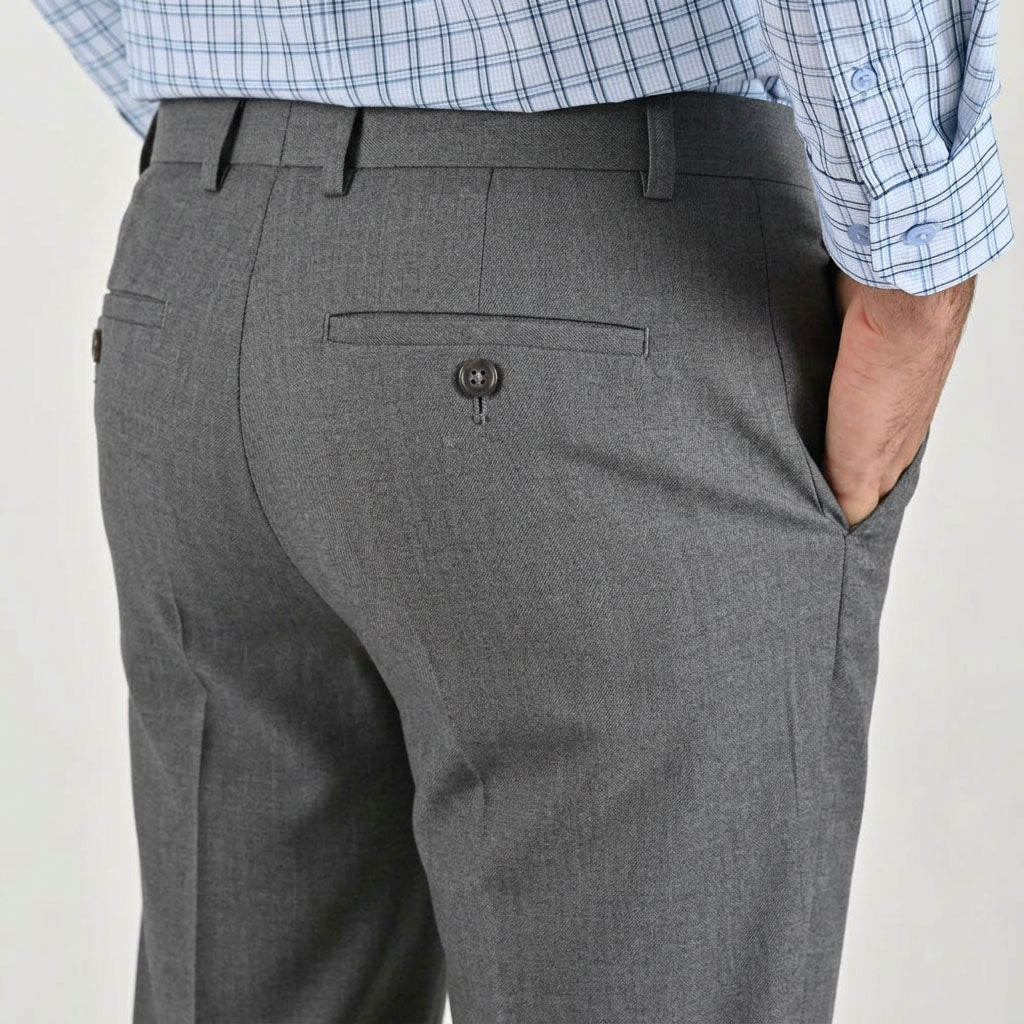 Pantalón de vestir Yale Cintura ajustable Regular Fit 7360 Gris