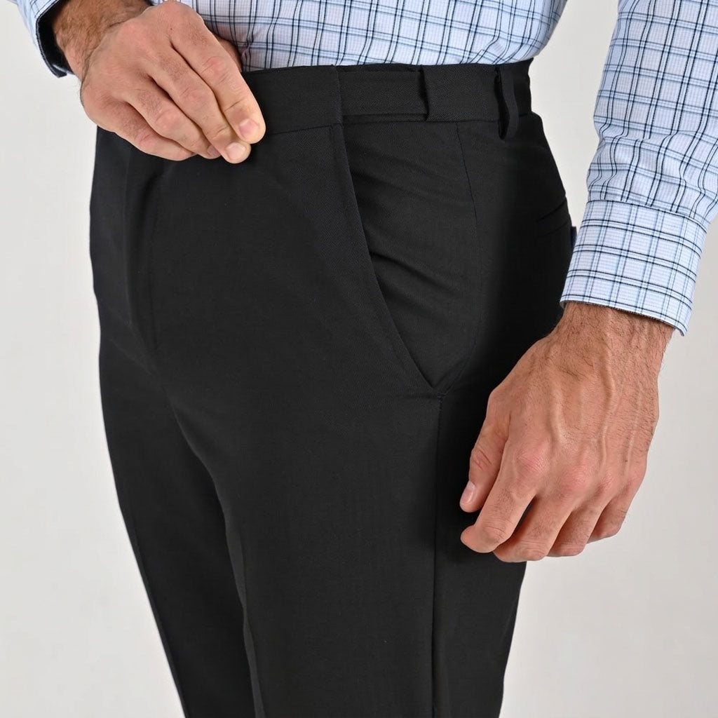 Pantalón de vestir Yale Cintura ajustable Regular Fit 7360 Negro