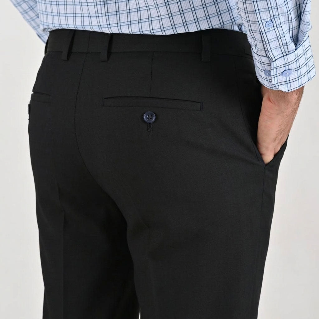 Pantalón de vestir Yale Cintura ajustable Regular Fit 7360 Negro