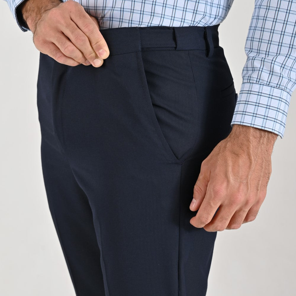 Pantalón de vestir Yale Cintura ajustable Regular Fit 7360 Azul marino