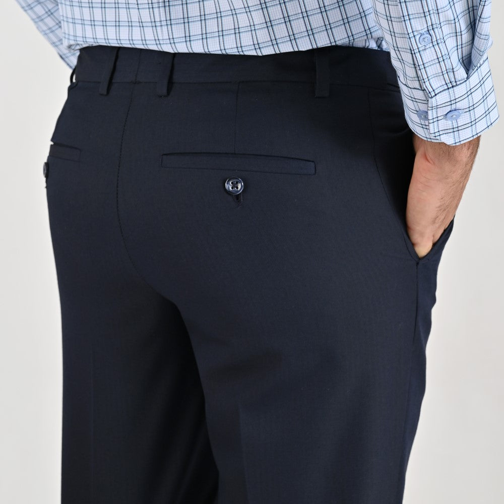 Pantalón de vestir Yale Cintura ajustable Regular Fit 7360 Azul marino