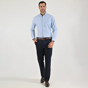 Pantalón de vestir Yale Cintura ajustable Regular Fit 7360 Azul marino