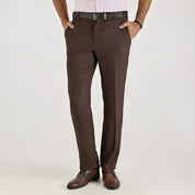 Pantalón de vestir Yale Cintura ajustable Regular Fit 7363 Cafe