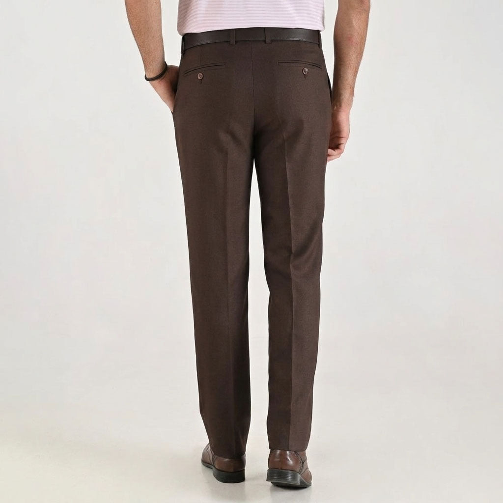 Pantalón de vestir Yale Cintura ajustable Regular Fit 7363 Cafe