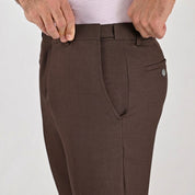 Pantalón de vestir Yale Cintura ajustable Regular Fit 7363 Cafe