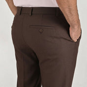 Pantalón de vestir Yale Cintura ajustable Regular Fit 7363 Cafe