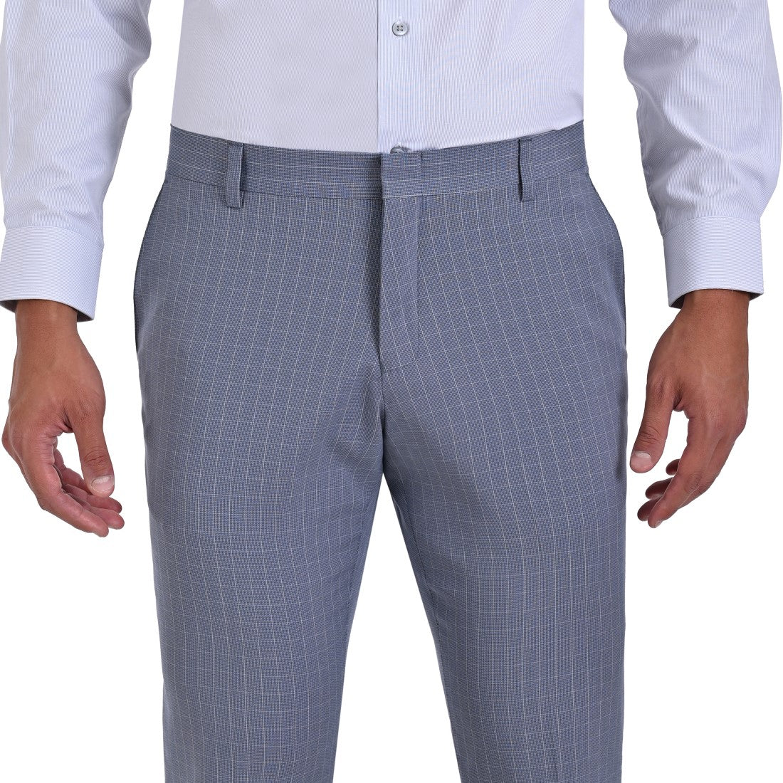 Pantalon de Vestir Yale 2336  Slim Fit  Sin Pinzas  Azul