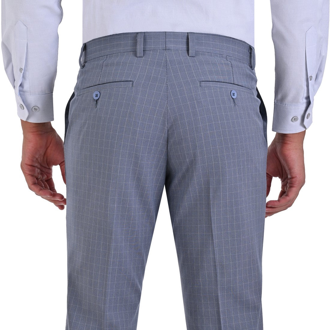 Pantalon de Vestir Yale 2336  Slim Fit  Sin Pinzas  Azul