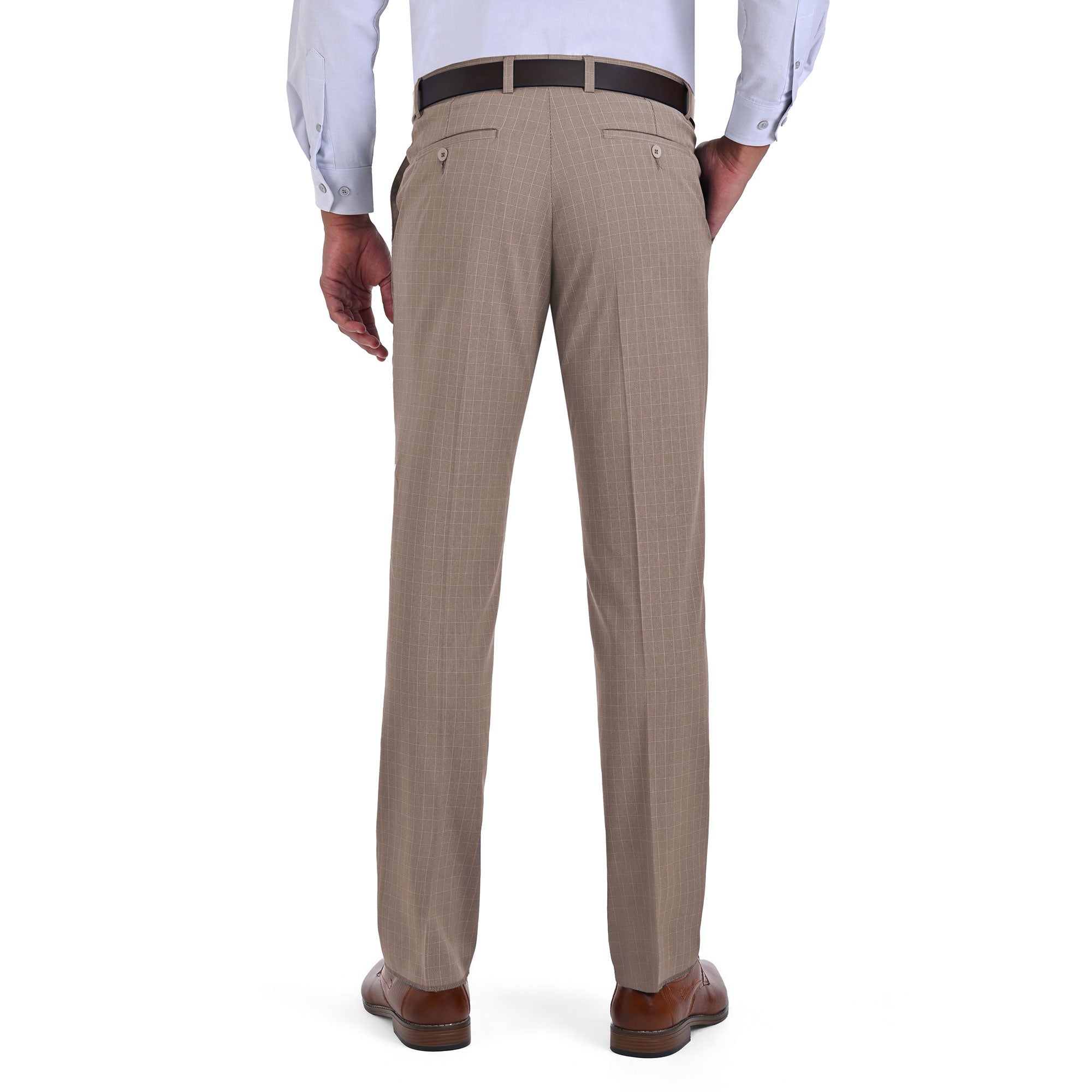 Pantalon de Vestir Yale 2336  Slim Fit  Sin Pinzas Kaki