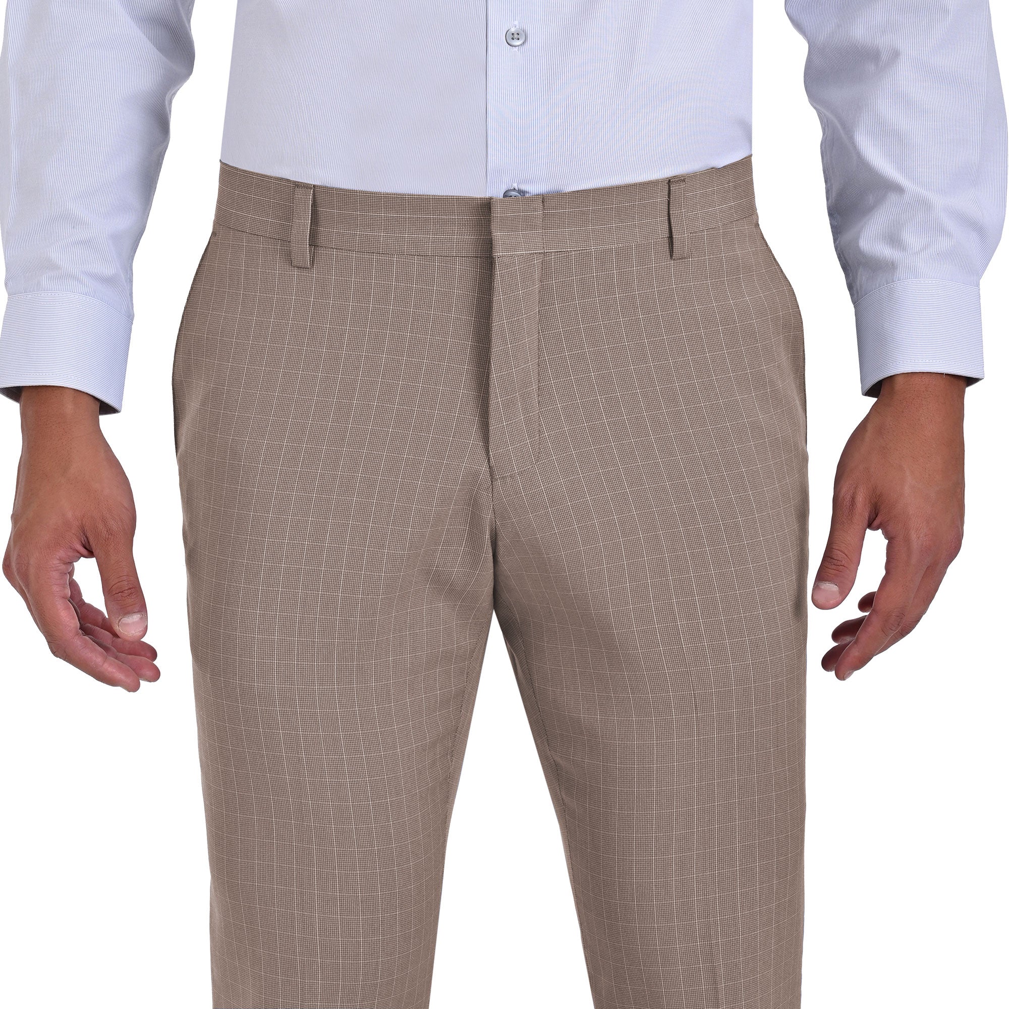 Pantalon de Vestir Yale 2336  Slim Fit  Sin Pinzas Kaki