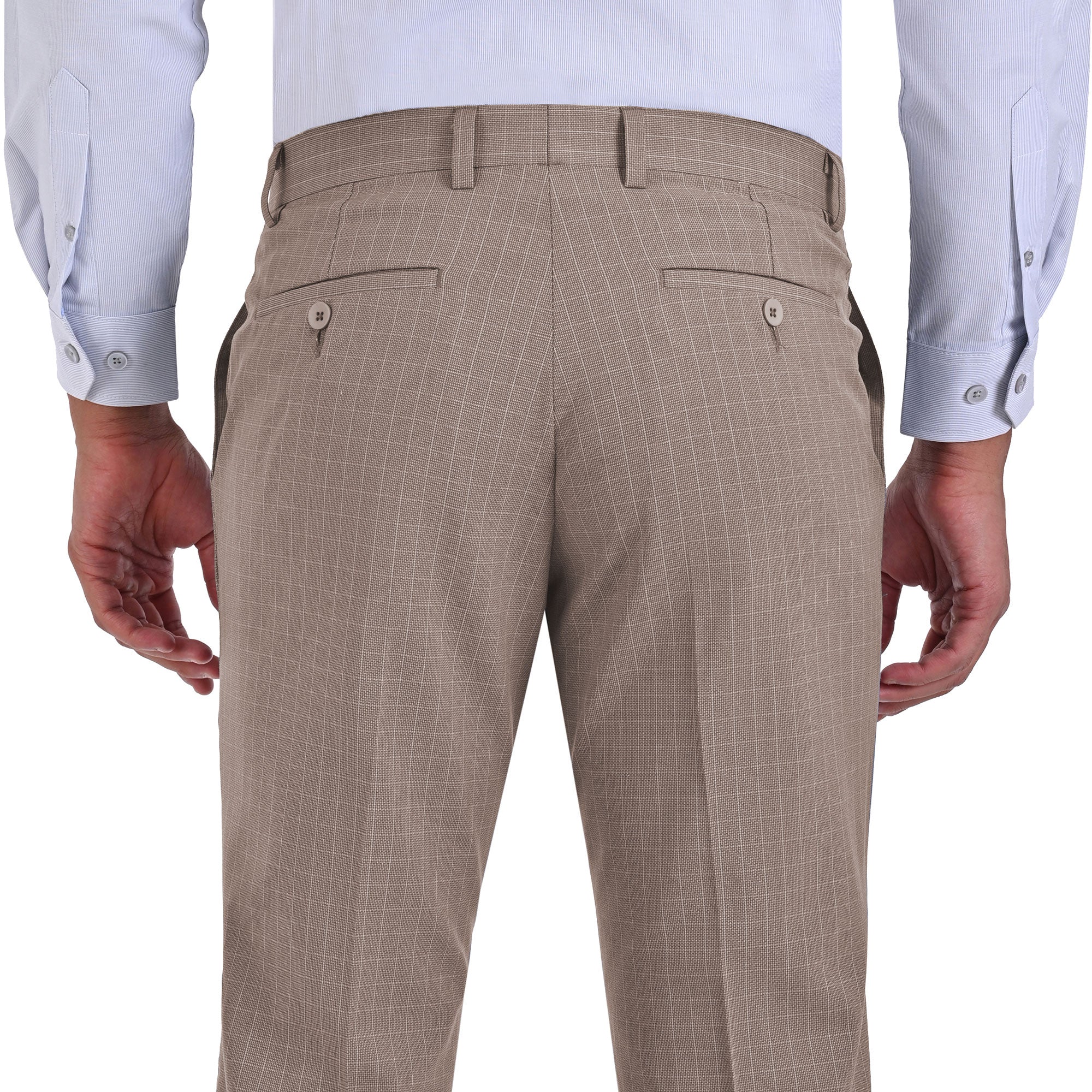 Pantalon de Vestir Yale 2336  Slim Fit  Sin Pinzas Kaki