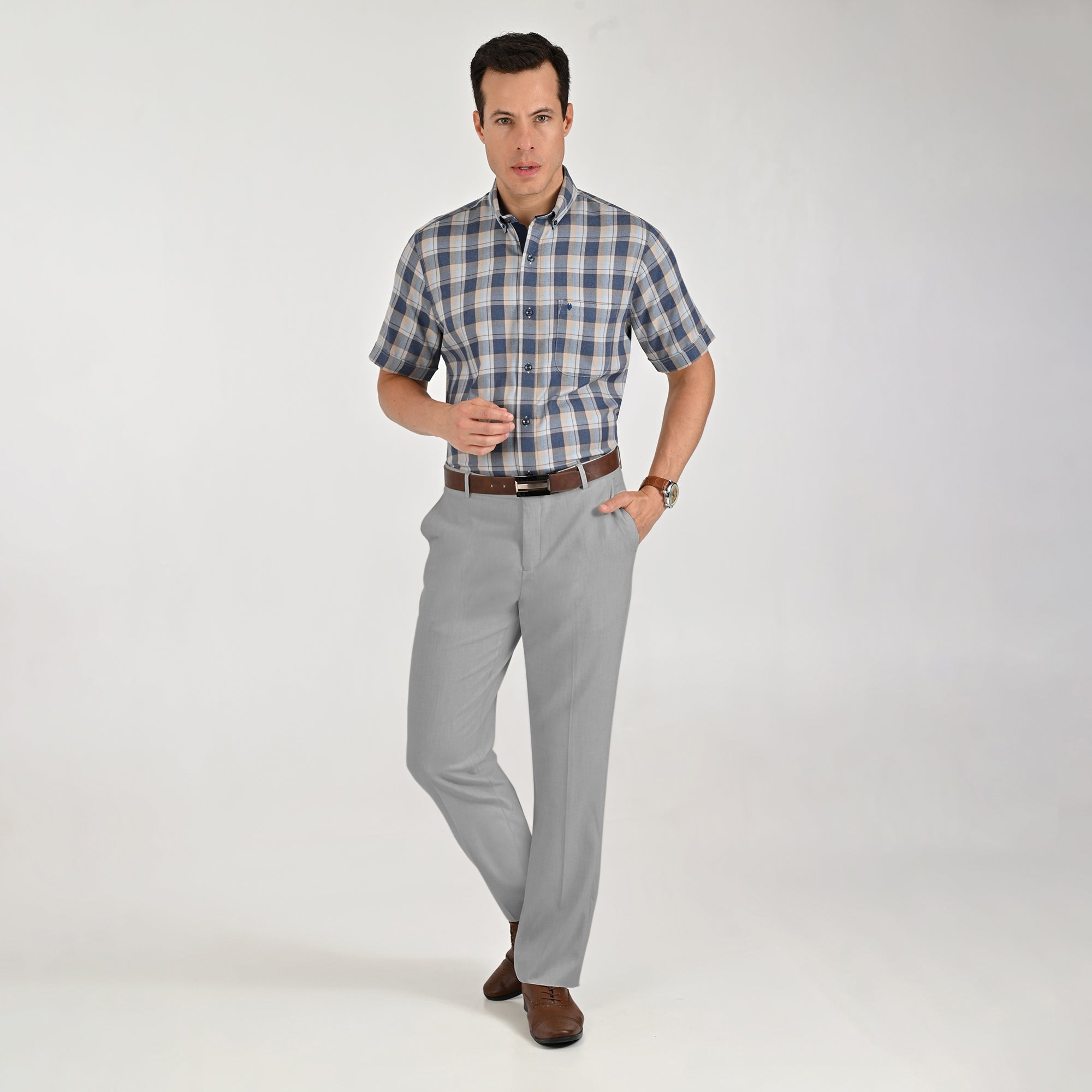 Pantalón de vestir Yale Slim Fit 7963 Azul