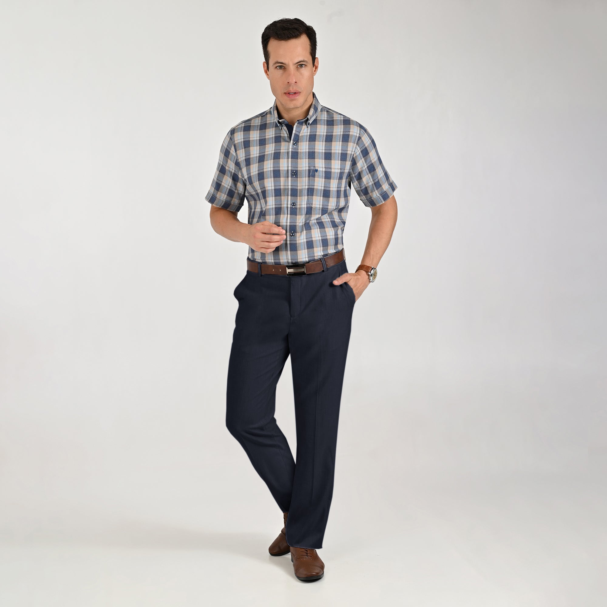 Pantalón de vestir Yale Slim Fit 7963 Azul Marino