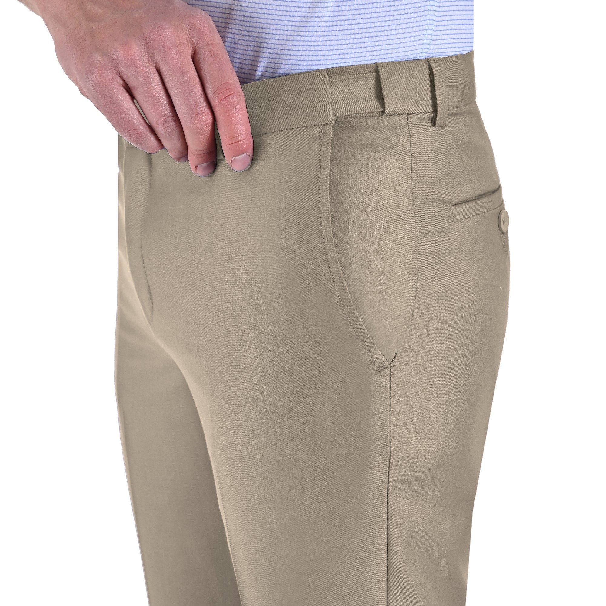 Pantalón de Vestir Yale sin Pinzas Modern Slim Fit Cintura Ajustable 2402