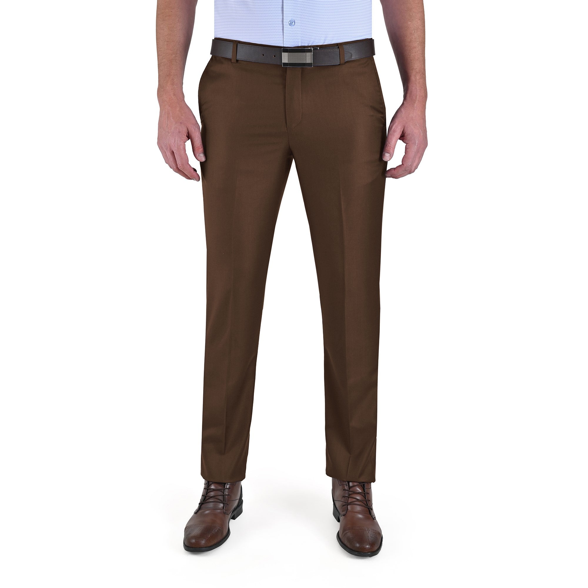 Pantalón de Vestir Yale sin Pinzas Modern Slim Fit Cintura Ajustable 2402
