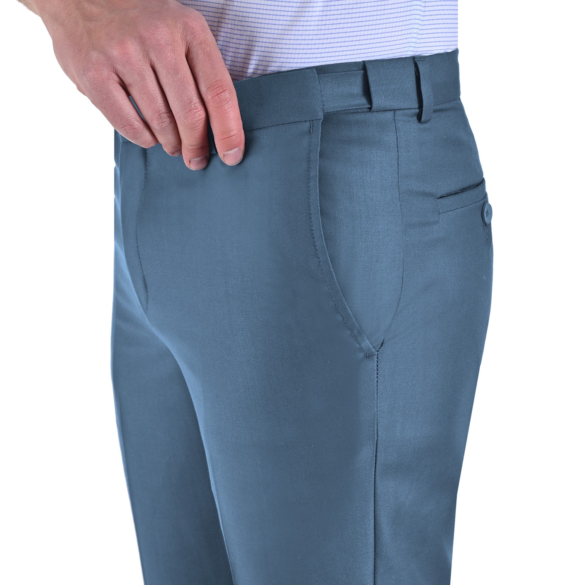 Pantalón de Vestir Yale sin Pinzas Modern Slim Fit Cintura Ajustable 2402