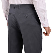 Pantalon de Vestir Yale 3763  Slim Fit  Sin Pinzas Cintura Ajustable Gris Oxford