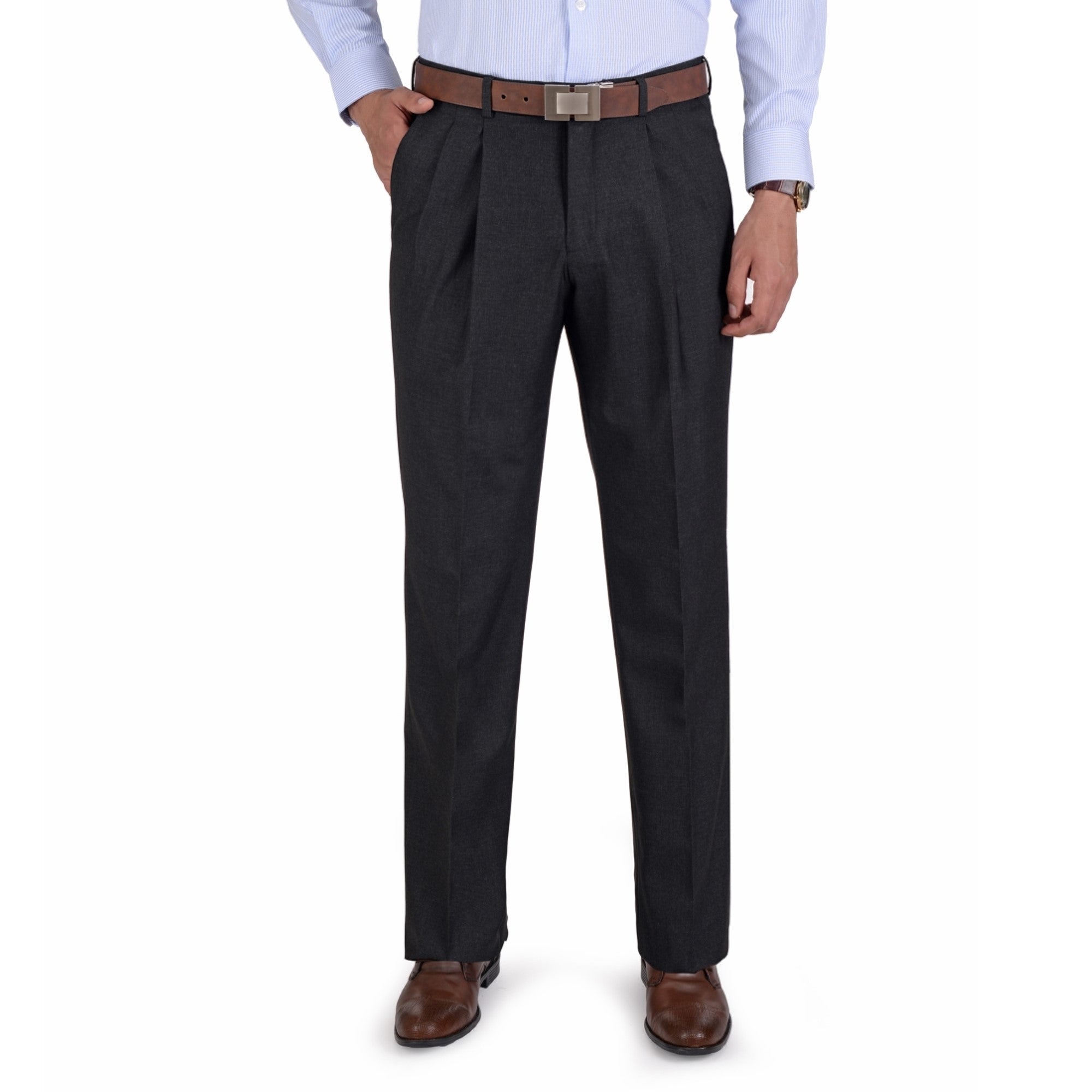 Pantalón de Vestir Yale Regular Fit Con Pinzas 1768