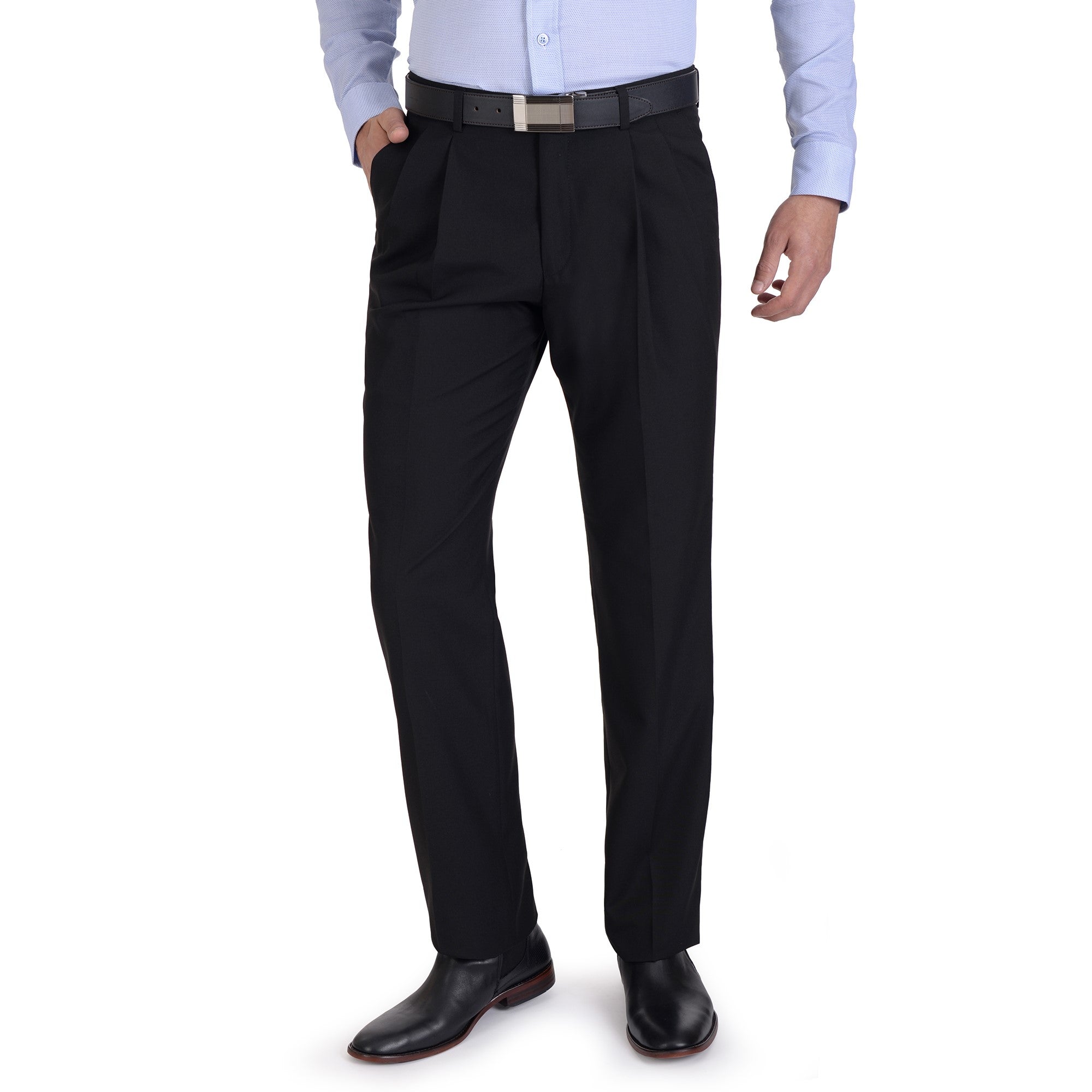 Pantalón de Vestir Yale Regular Fit Con Pinzas 1768