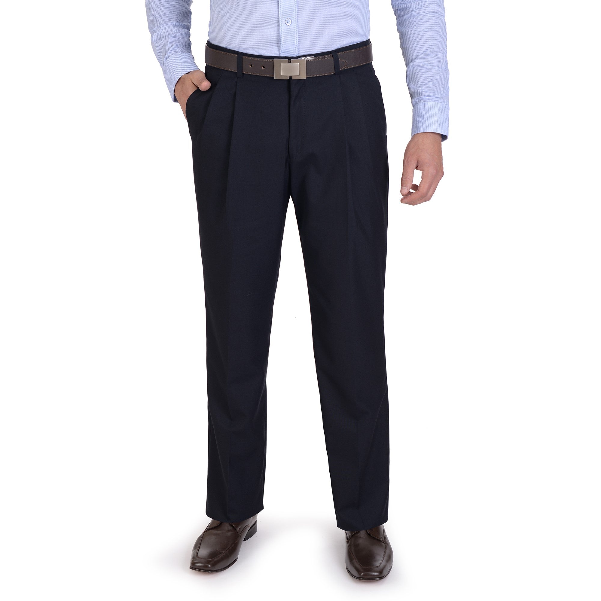 Pantalón de Vestir Yale Regular Fit Con Pinzas 1768