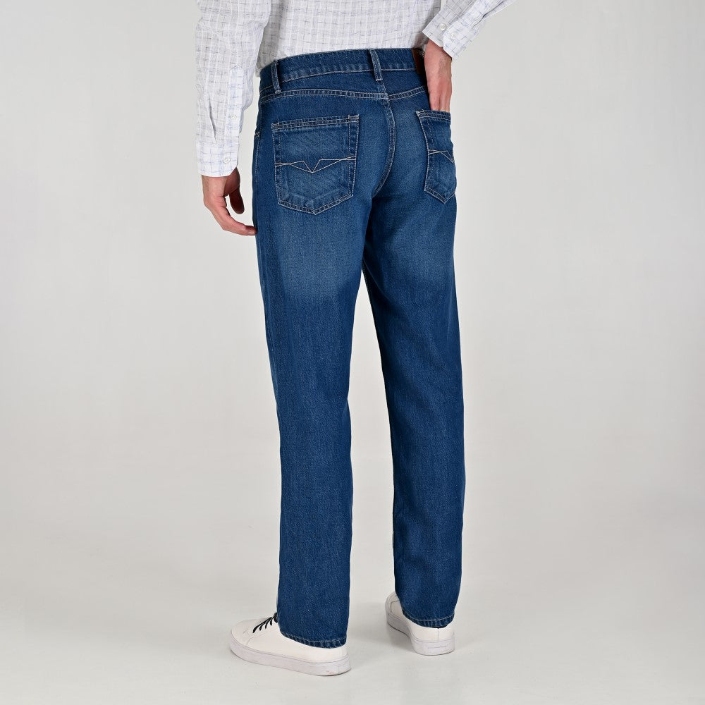 Jeans Yale Straight Fit 8266 Azul Petróleo