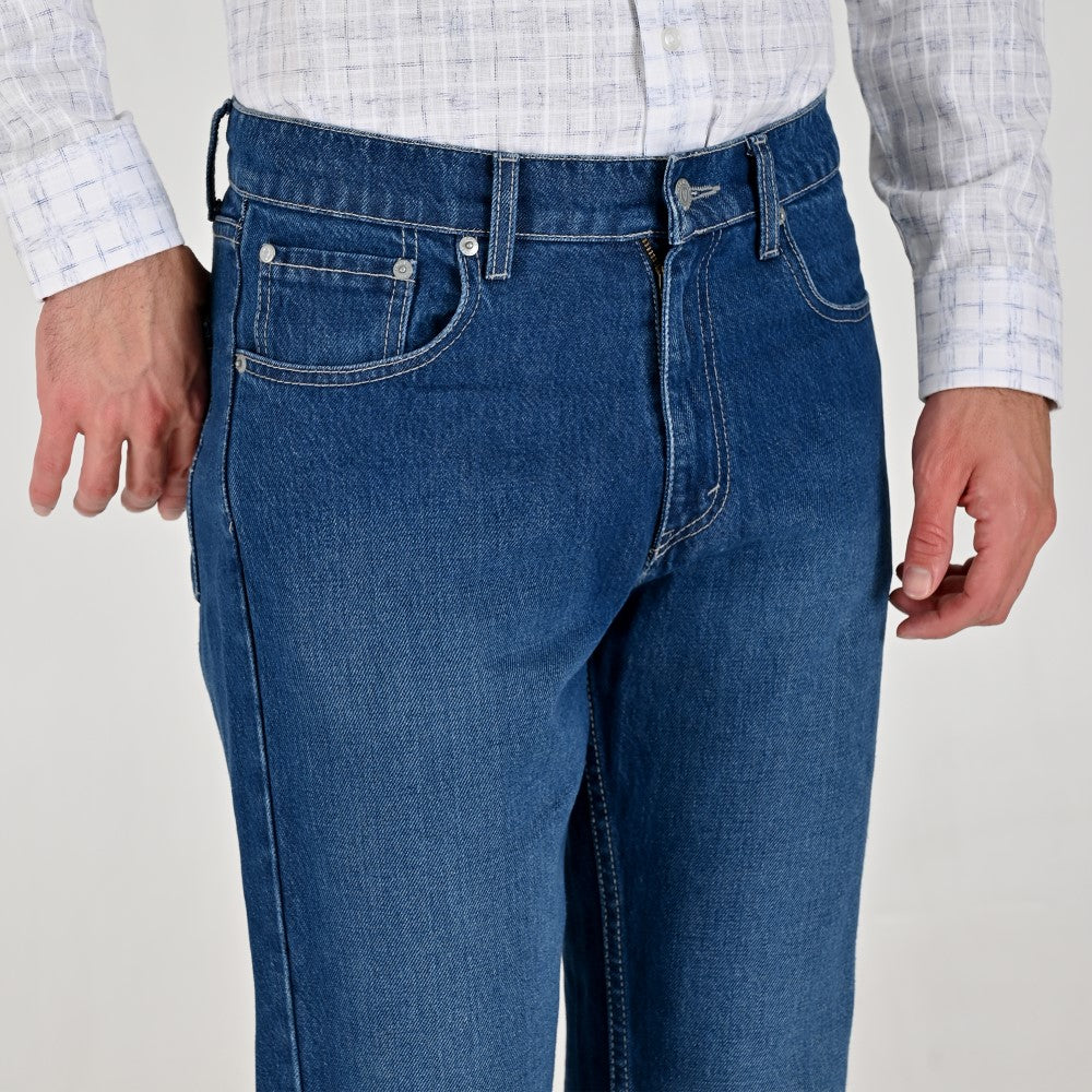 Jeans Yale Straight Fit 8266 Azul Petróleo