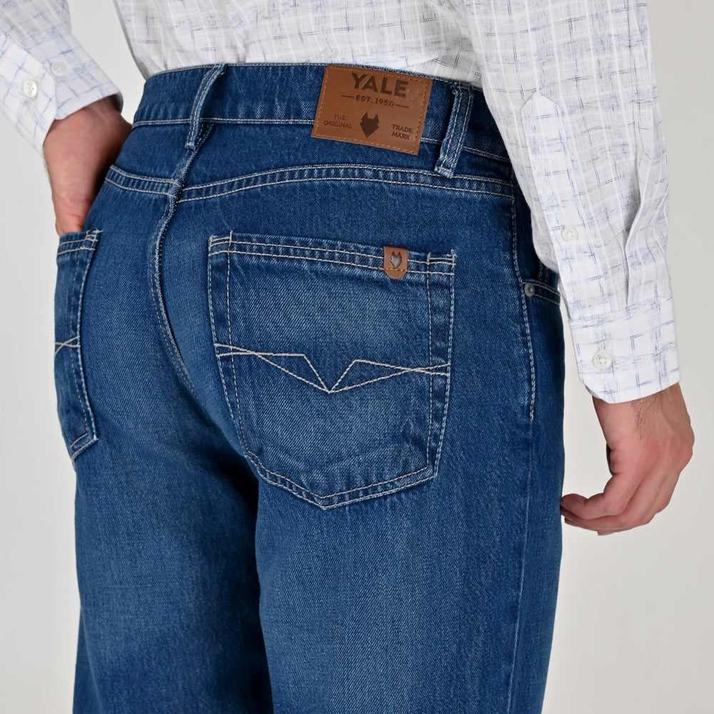 Jeans Yale Straight Fit 8266 Azul Petróleo