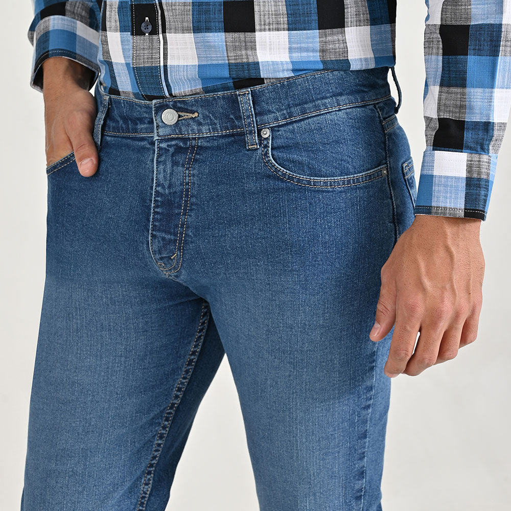 Jeans Yale Slim Fit 0527 Stretch Corte Semi Ajustado