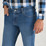 Jeans Yale Slim Fit 0527 Stretch Corte Semi Ajustado