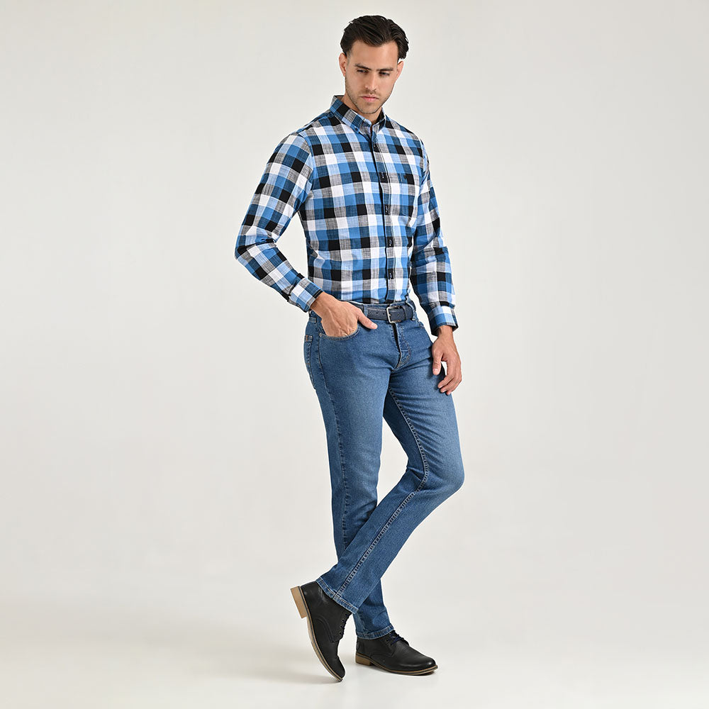 Jeans Yale Slim Fit 0527 Stretch Corte Semi Ajustado