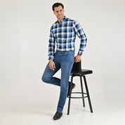 Jeans Yale Slim Fit 2384 Azul Petroleo