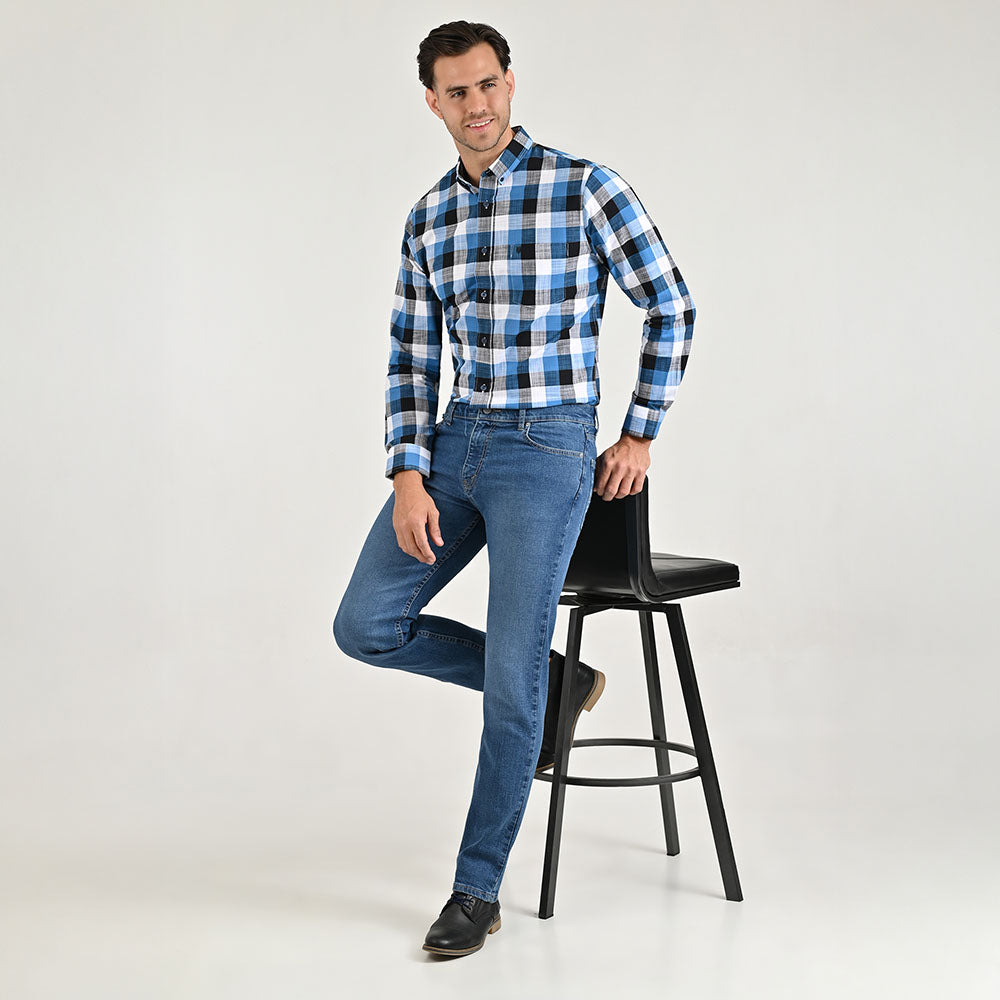 Jeans Yale Slim Fit 0527 Stretch Corte Semi Ajustado