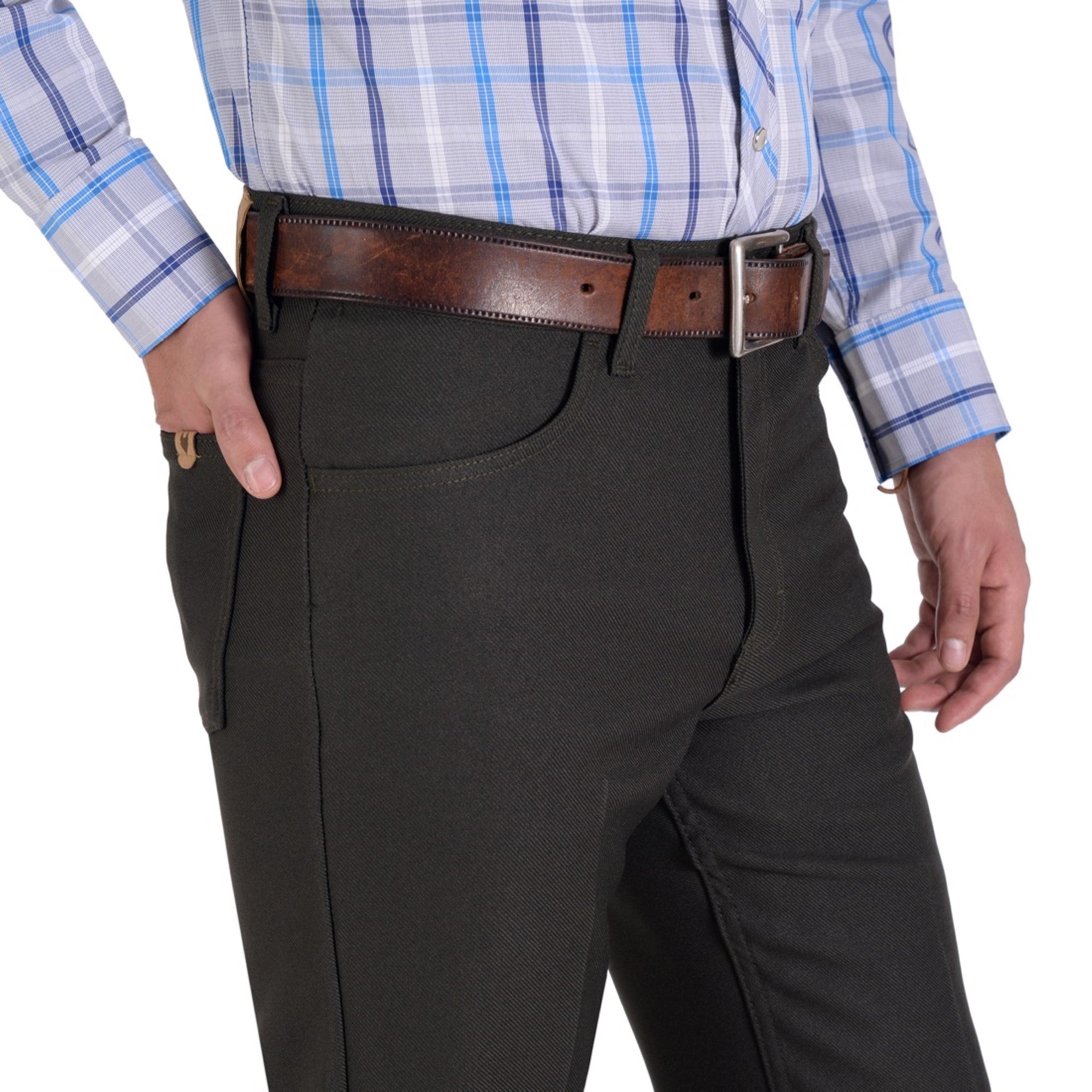 Pantalón Vaquero Yale Regular Fit 1383 Verde Militar