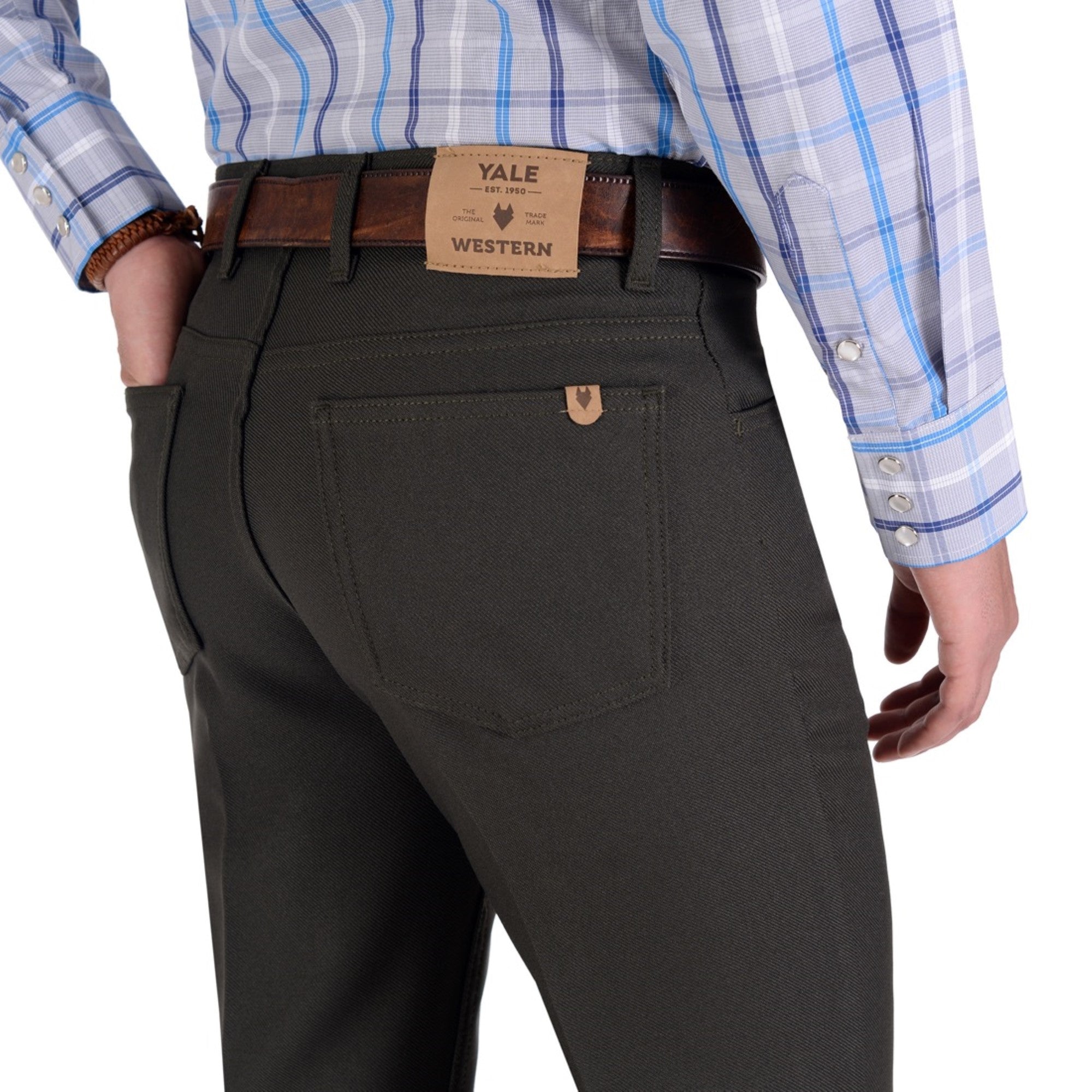 Pantalón Vaquero Yale Regular Fit 1383 Verde Militar
