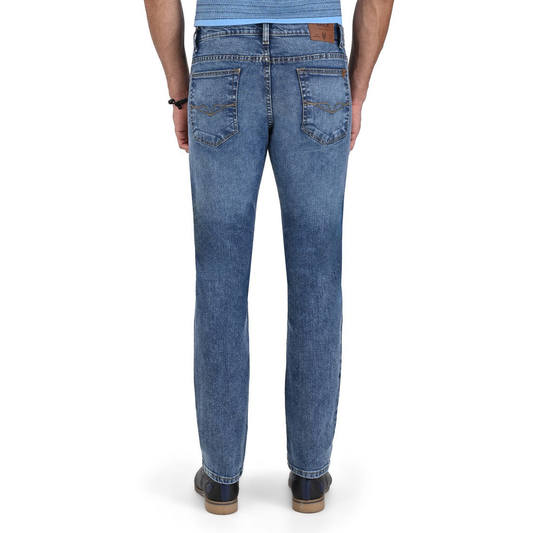 Jeans Vaqueros Yale Slim Fit Modern Azul Petroleo A384