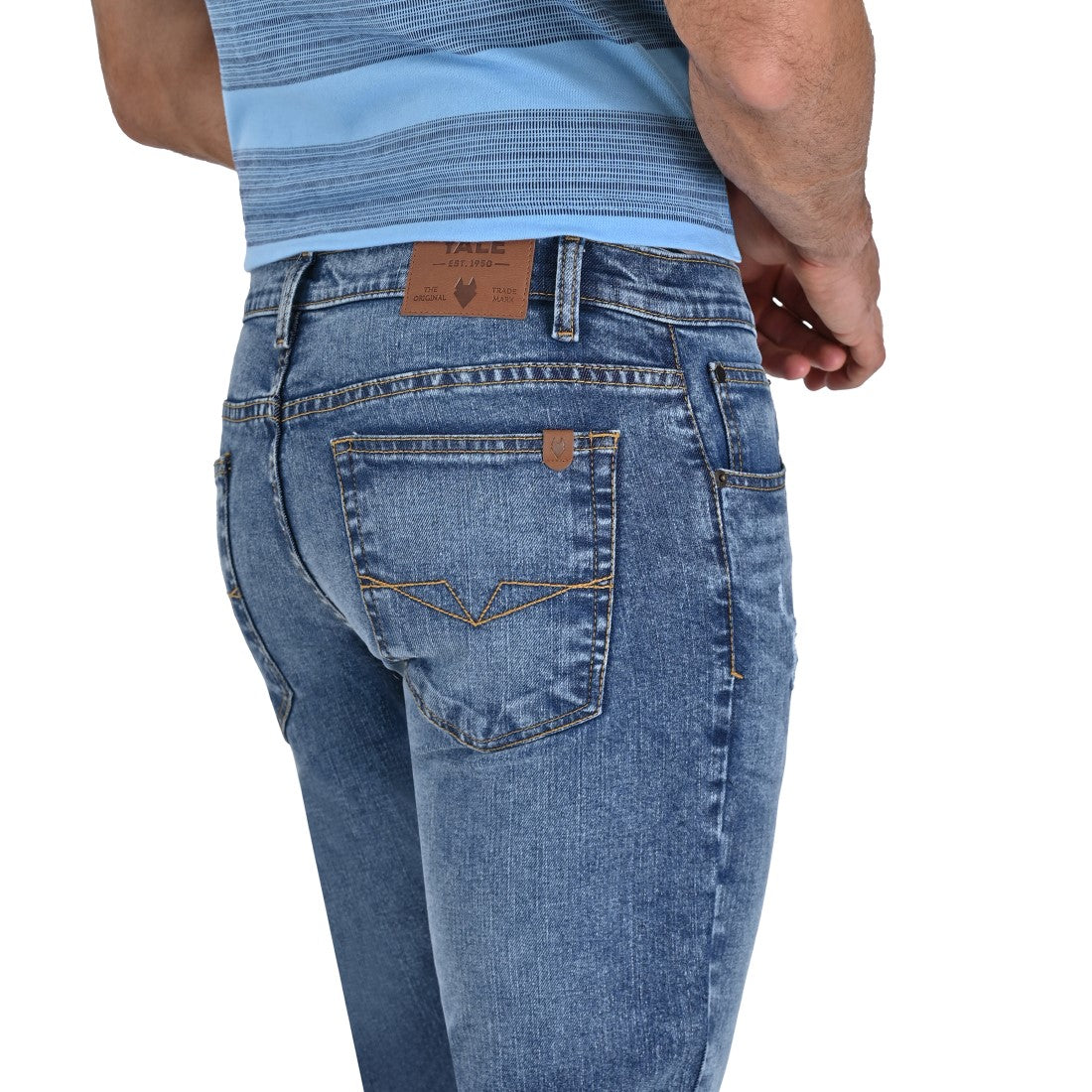 Jeans Vaqueros Yale Slim Fit Modern Azul Petroleo A384