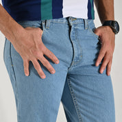 Pantalón de Mezclilla Yale Regular Fit 2030 Azul Claro