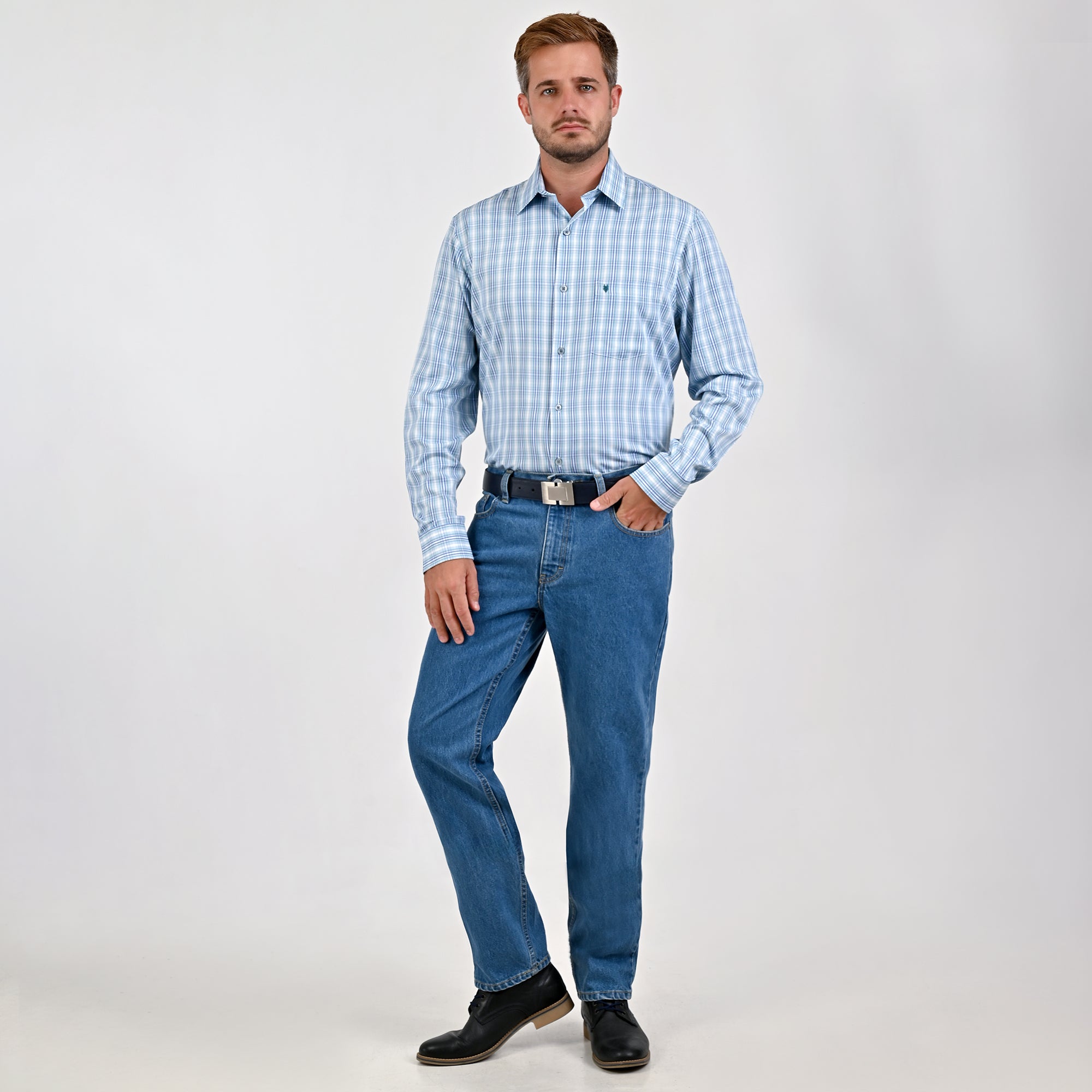 Pantalón de Mezclilla Yale Regular Fit 2030 Azul Rey