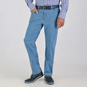 Pantalón de Mezclilla Yale Regular Fit A819 Azul Claro