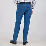 Pantalón de Mezclilla Yale Regular Fit A819 Azul Petroleo