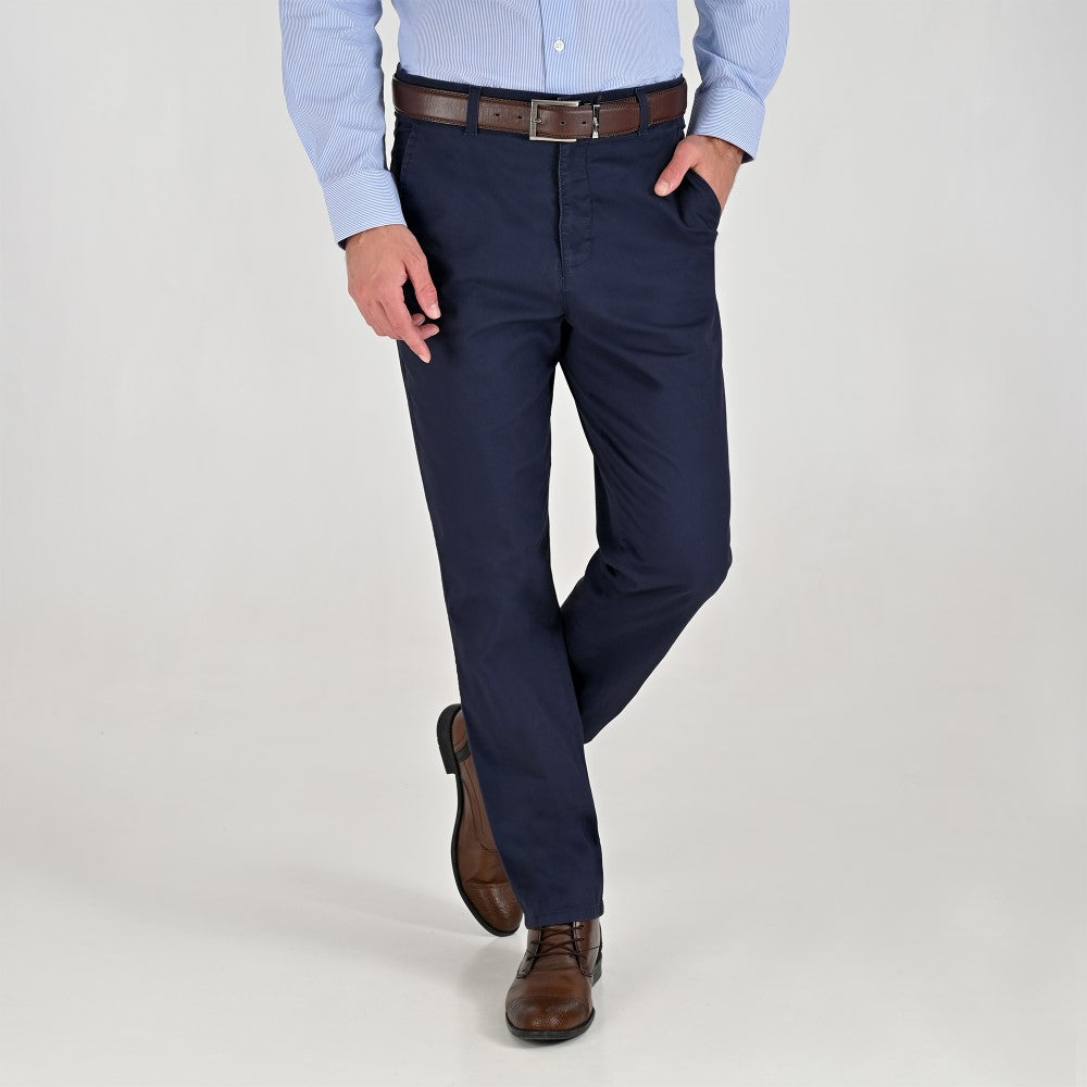Pantalón Casual Yale Slim Fit 8244 Marino Entintado
