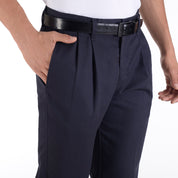 Pantalón Casual Yale Con Pinzas Regular Fit Nanotex 0726