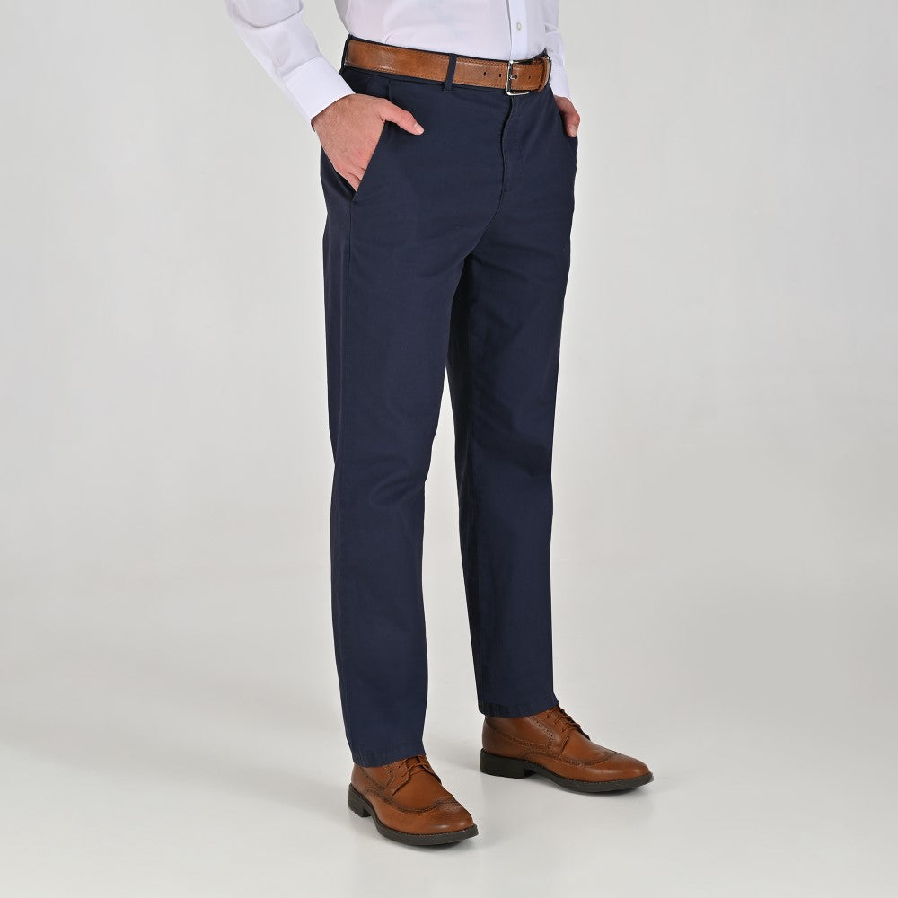 Pantalón Casual Yale Slim Fit 8244 Marino Entintado