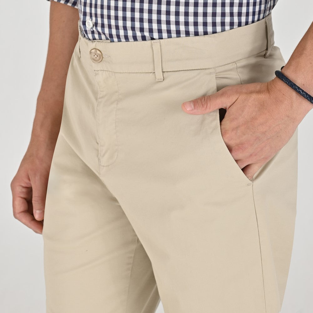 Pantalón Casual Yale Slim Fit 8244 Beige