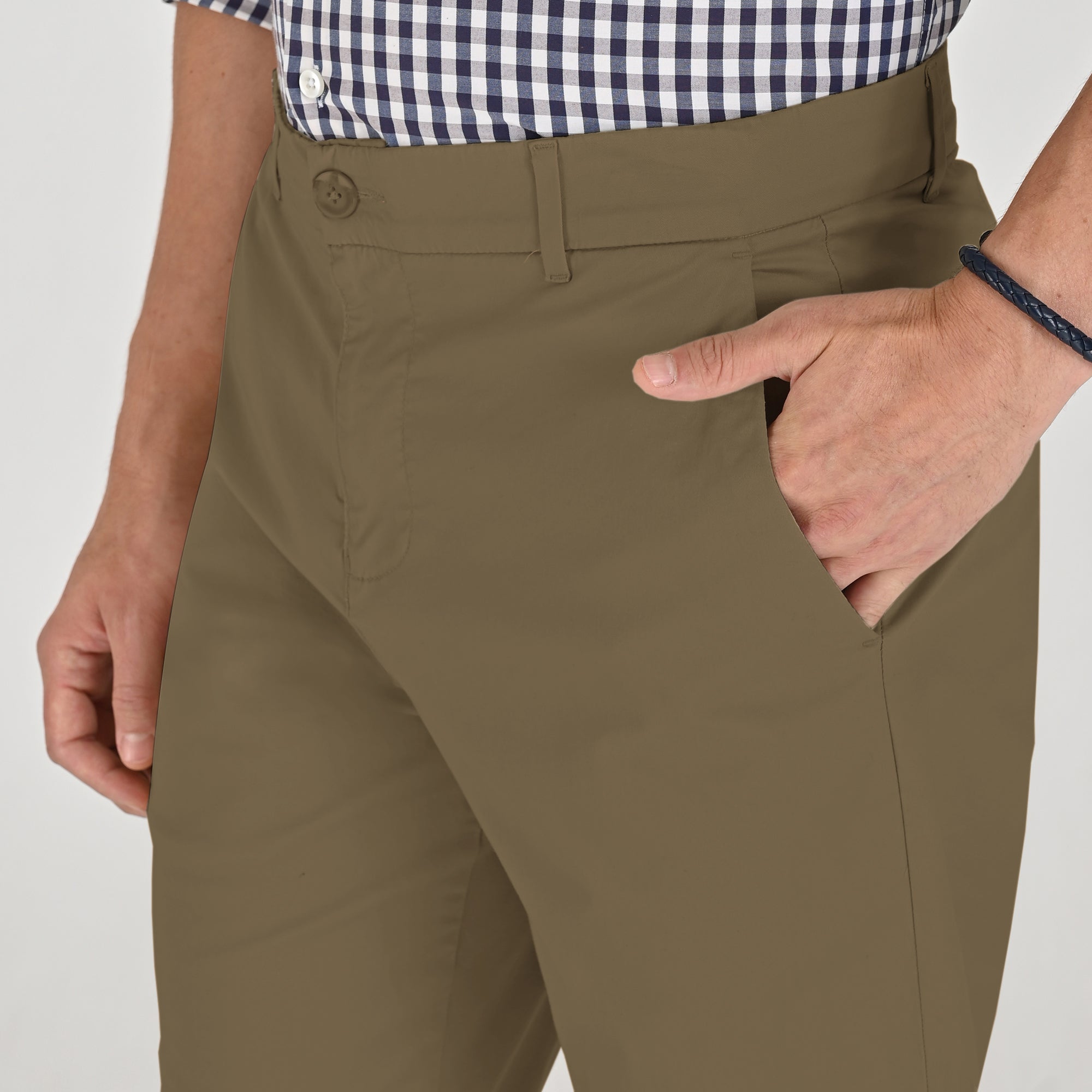 Pantalón Casual Yale Slim Fit 8244 Kaki Especial